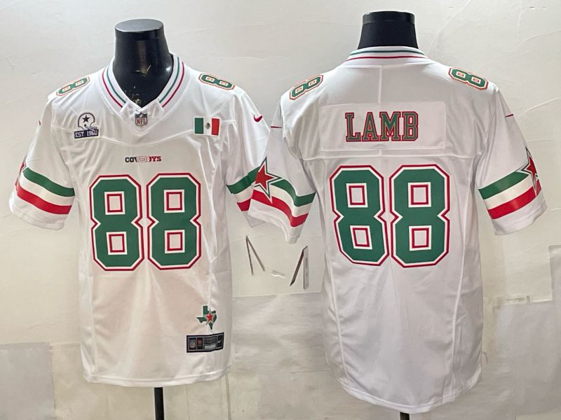 Men 2026 Dallas Cowboys #88 Lamb White 3th generations Nike Limited NFL Jersey style 02